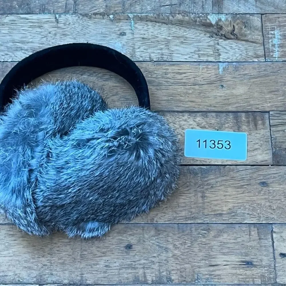 Girls' One Size Earmuffs Genuine Rabbit Fur